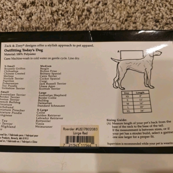 Zack & Zoey Vibrant Red and Yellow Dragon Dog Costume - Picture 3 of 5